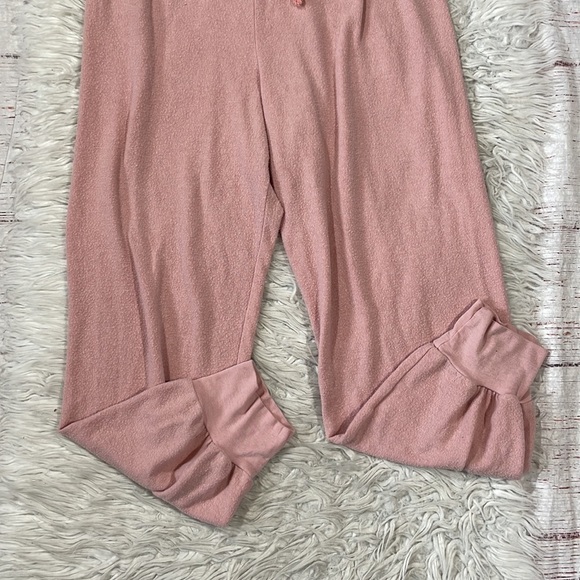 All Things Fabulous Brushed Pink Lounge Drawstring Sweatpants - Picture 5 of 9